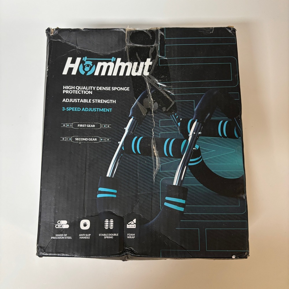 Hommut Power Twister Arm Exerciser Adjustable Chest Expander Spring Bar Black
